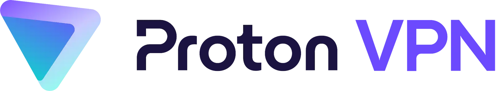Proton VPN logo featuring a triangular design in blue and purple colors with text