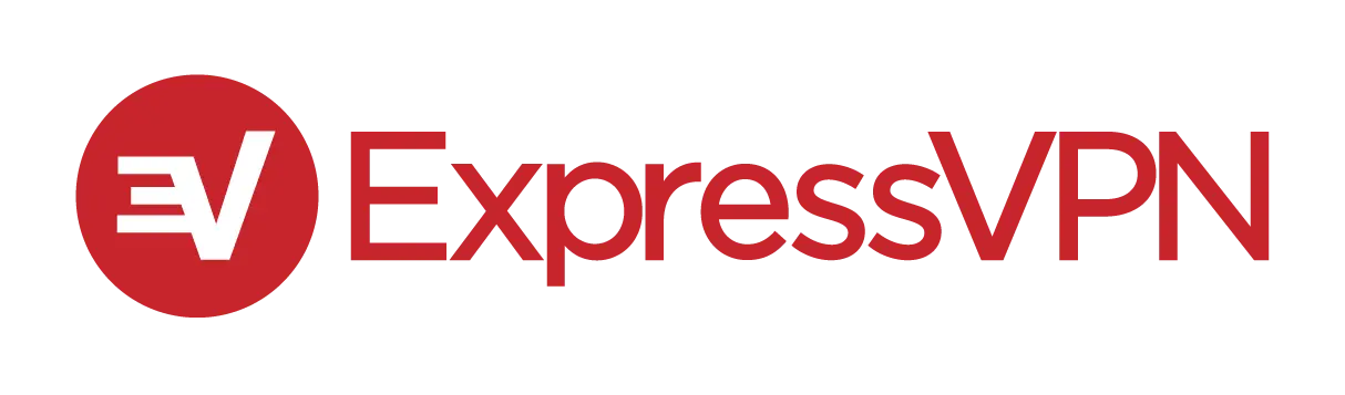 Red and white ExpressVPN logo.